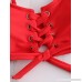 ZAFUL Women Sexy Cami Lace Up Bikini Set Padded Bikini Top Two Pieces Bath Suit Red B07PGT5378
